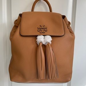 Tory Burch Taylor Backpack In Saddle